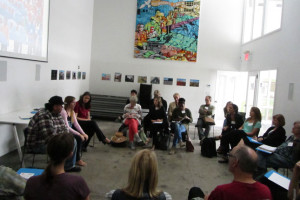 Tour participants in Brooklyn